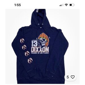 Dixxon Flannel Co. Mens Large Blue Reaper Hoodie  Skull Graphic Drawstring hood